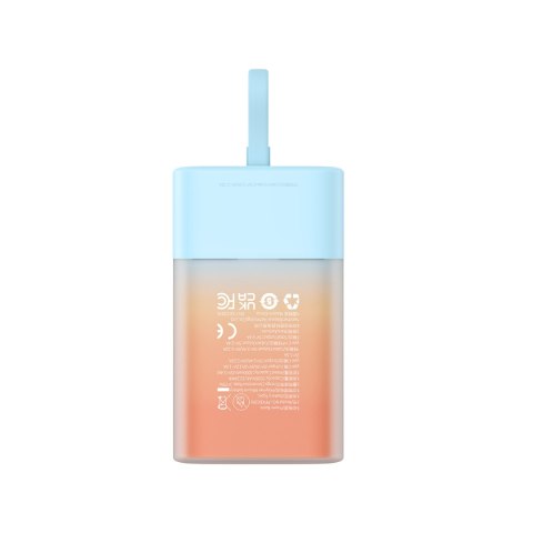 Powerbank Popsicle 5200mAh 20W z kablem Lightning 60W/20V/3A/30cm - niebiesko-pomarańczowy