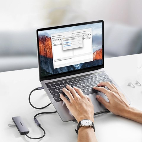 Przedłużacz kabla przewodu USB-C PD QC 100W 5A 10Gbps 0.5m - szary