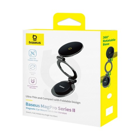 Uchwyt samochodowy na telefon MagPro II z MagSafe na deskę rodzielczą - czarny
