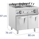 Warnik do makaronu makaroniarka na gaz propan butan / LPG / ziemny 4 x 4 kW