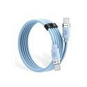 Kabel przewód CDX 60W 3A Power Delivery USB-C 1m - niebieski