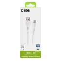 Kabel przewód USB-A - USB-C 1.5m - biały
