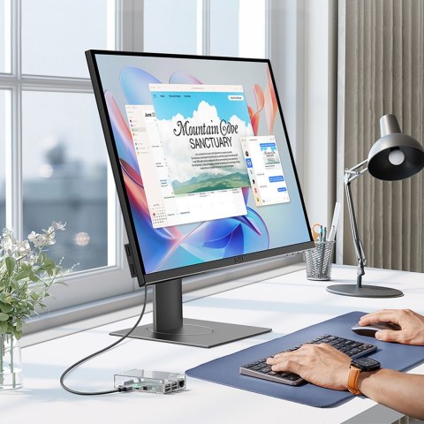 Kabel przewód mini HDMI - HDMI 2.1 8K 1m - szary