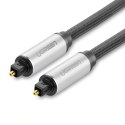 Kabel przewód optyczny audio światłowód Toslink SPDIF 1m - szary
