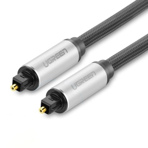 Kabel przewód optyczny audio światłowód Toslink SPDIF 1m - szary