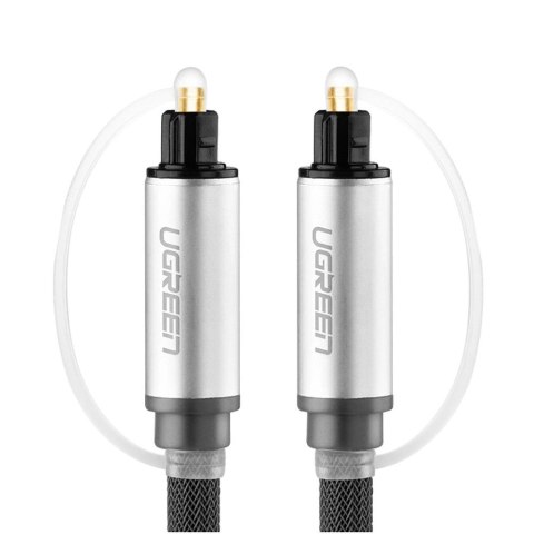 Kabel przewód optyczny audio światłowód Toslink SPDIF 1m - szary