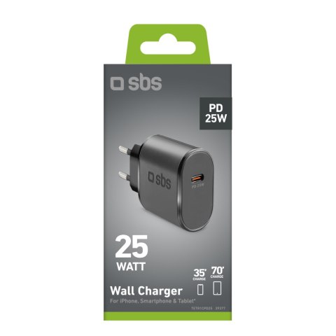 Ładowarka sieciowa Power Delivery USB-C 25W - czarna