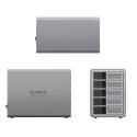 Macierz dyskowa 9858T3 z Thunderbolt 3 na 5 dysków 2.5'' / 3.5'' SATA HDD / SSD - szara