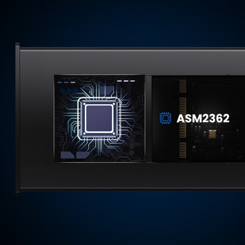 Obudowa kieszeń na dysk M.2 NVMe 10Gbps + kabel USB-C - USB-A / USB-C - USB-C - czarna