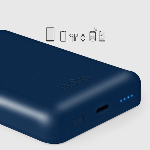 Powerbank 5000 mAh MagSafe - niebieski