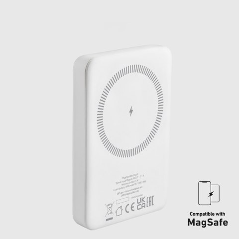Powerbank 5000 mAh USB-C kompatybilny z MagSafe - biały