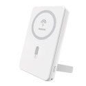 Powerbank K14S+ 10000mAh z podstawką 20W USB-A / USB-C / MagSafe - biały
