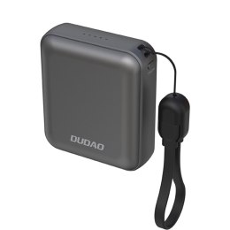 Powerbank K22+ 10000mAh z zawieszką kablem 22.5W USB-C - szary