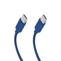 Kabel przewód w oplocie USB-C - USB-C 60W 1.5m - niebieski