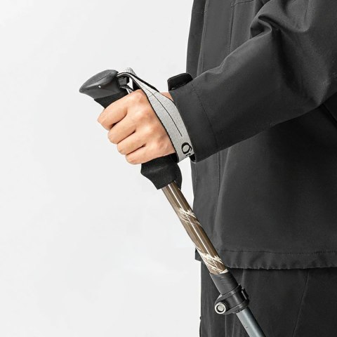 Kij kijek trekkingowy nordic walking aluminiowy 110 - 130 cm brązowy - 1 szt.