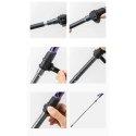 Kij kijek trekkingowy nordic walking aluminiowy 110 - 130 cm fioletowy - 1 szt.