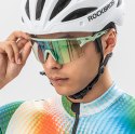 Okulary rowerowe fotochromowe z filtrem UV i wkładką korekcyjną - przezroczyste fioletowe