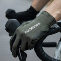 Rękawiczki rowerowe amortyzujące pełne rozmiar XXL - czarne
