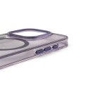 Etui ochronne na Samsung Galaxy S24 FE Glitter Case MagSafe - fioletowe z brokatem