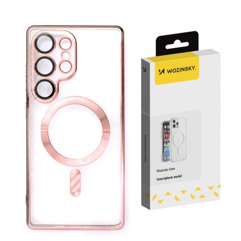 Etui ochronne na Samsung Galaxy S25 Electroplated Case z Magsafe - różowe