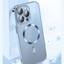 Etui pokrowiec na Samsung Galaxy S24 FE Electroplated Magsafe - niebieskie