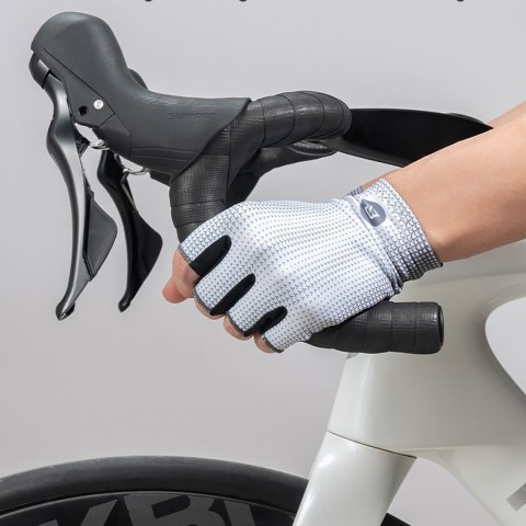 Owijka na kierownicę rowerową z PU wzór Velour - szara
