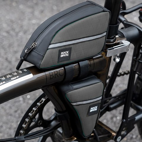 Torba rowerowa trójkątna na ramę 0.8l - zielona