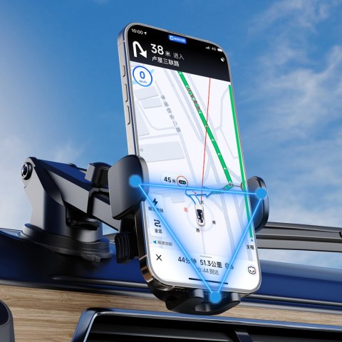 Uchwyt samochodowy na smartfona F2N na kratkę nawiewu 360 stopni - czarny