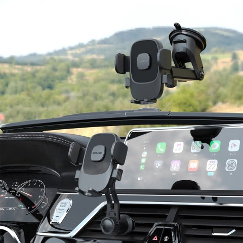 Uchwyt samochodowy na smartfona F2N+ z przyssawką grawitacyjny 360 stopni - czarny
