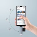 Czytnik kart pamięci SD / micro SD ze złączami USB-C / USB-A - szary