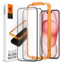 Szkło hartowane ochronne na iPhone 15 Plus ALM Glass FC - czarne 2 szt.