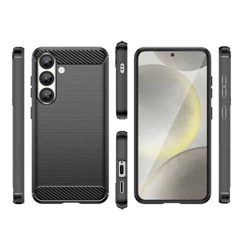 Etui elastyczne silikonowe na Xiaomi Redmi Turbo 4 / Xiaomi Poco X7 Pro Carbon Case - czarne