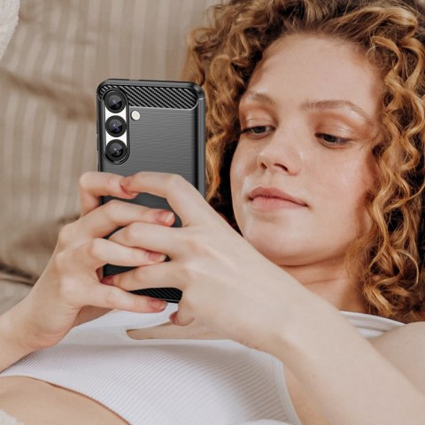 Etui elastyczne silikonowe na Xiaomi Redmi Turbo 4 / Xiaomi Poco X7 Pro Carbon Case - czarne