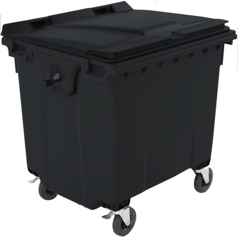 Kontener pojemnik na odpady śmieci komunalne PZH EN 840-2 DIN 1100L - czarny