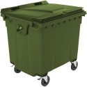 Kontener pojemnik na odpady śmieci komunalne PZH EN 840-2 DIN 1100L - zielony