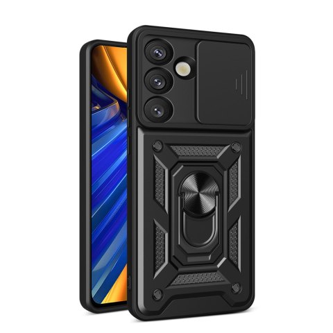 Pancerne etui z podstawką osłoną aparatu na Nothing Phone 3a 5G Hybrid Armor Camshield - czarne