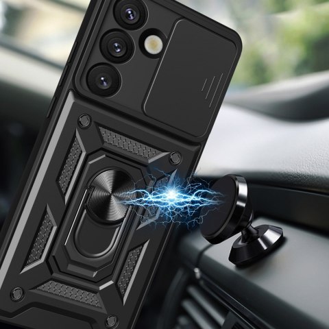 Pancerne etui z podstawką osłoną aparatu na OnePlus 13R 5G / Ace 5 5G / Ace Pro 5G Hybrid Armor Camshield - czarne
