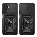 Pancerne etui z podstawką osłoną aparatu na Vivo V50 Lite 4G Hybrid Armor Camshield - czarne