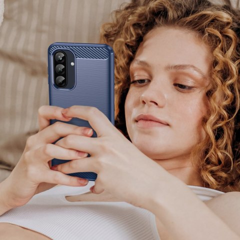 Etui silikonowe na Samsung Galaxy A26 Carbon Case - niebieskie