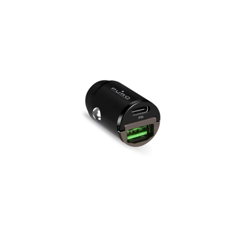 Ładowarka samochodowa USB-C USB-A PD - czarna