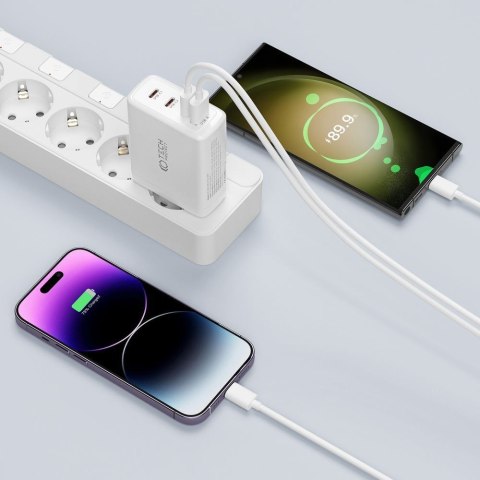 Ładowarka sieciowa GaN 3x USB-C PD USB-A QC 100W- czarna
