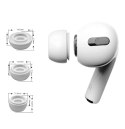 Nakładki do słuchawek AirPods Pro 1 / 2 w rozmiarach S / M / L Ear Tips białe - 6 szt.