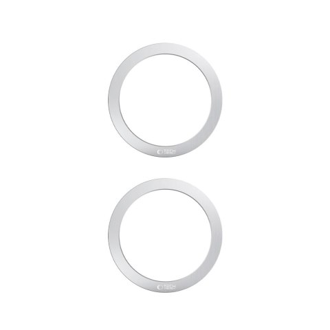 Pierścień blaszka magnetyczna MagSafe do etui smartfona - srebrny