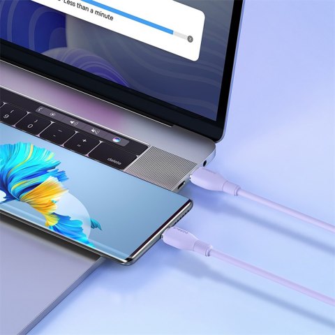 Kabel przewód Pudding USB-C 100W 2m - fioletowy
