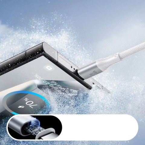 Kabel przewód USB-A - USB-C 3A 2m - biały