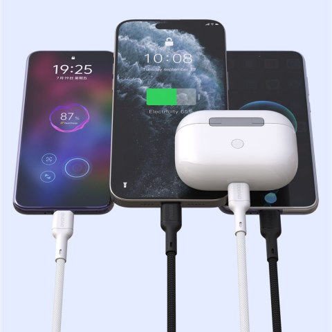 Kabel przewód USB-C 65W 1m - biały