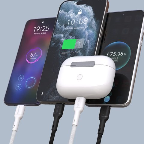 Kabel przewód USB-C - iPhone Lightning 30W 1m - czarny