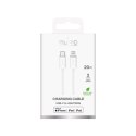 Kabel przewód USB-C - iPhone Lightning TPE 20W 2m - biały