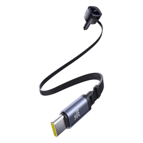 Ładowarka samochodowa USB-C z kablem USB-C iPhone Lightning 90W - czarna