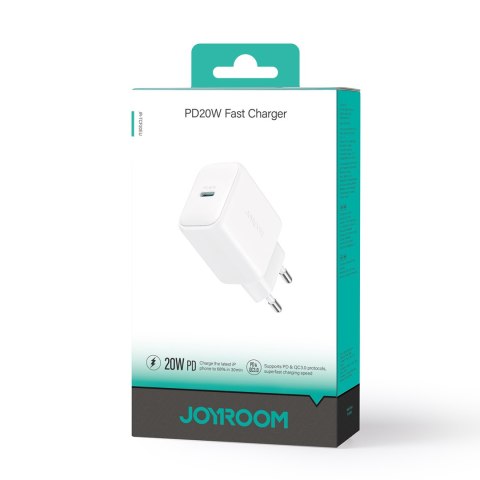 Ładowarka sieciowa USB-C PD QC 20W - biała